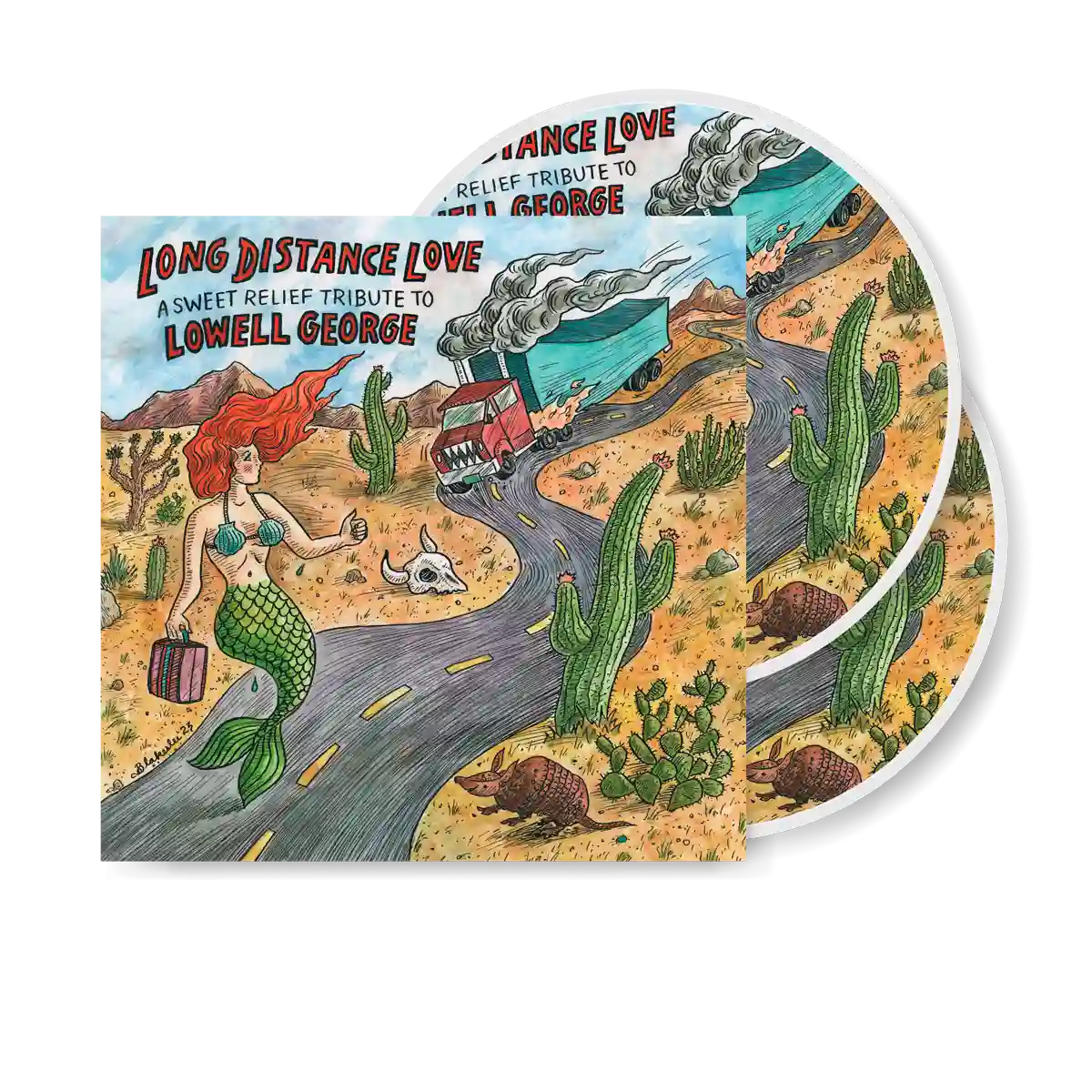 Sweet Relief album cover honoring Lowell George with contributions from Elvis Costello, Ben Harper, and more